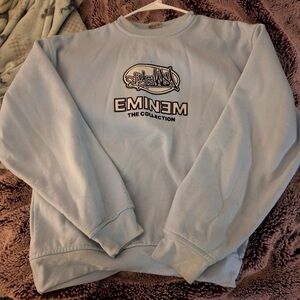 Sky blue vintage Eminem crew neck. Size M